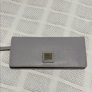 Dooney & Bourke Saffiano Leather Gray Slim Wallet